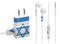 Israel Flag Distressed Phone Charger Skin